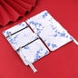 Vintage Chinese Style Brocade Zipper Cloth Pouch 11.5cm 1pc 21