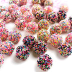 Glitter Bubblegum Beads 16mm Colorful Iridescent Sparkle 1pc 3
