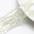 Electroplated Melon Seed Glass Beads 8mm 11mm Teardrop Iridescent 30pcs 6