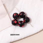 Japanese Vintage Showa Printed Resin Beads 10/12mm Glossy Floral 15pcs 9