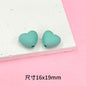 Rubberized Spray Painted Heart Acrylic Beads 16x19mm Macaron Color 50pcs 6
