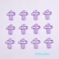 Transparent Cross Acrylic Beads 16mm Colored Glossy 100pcs 4
