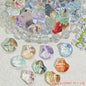 Irregular Moonstone Glass Beads 14mm Clear Pastel Mixed Colors 50pcs 17