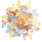 Czech Glass Beads Butterfly 8 15mm Dual Color Gradient Transparent 50pcs 12