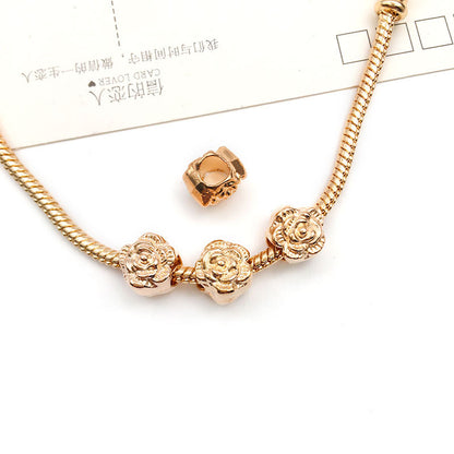 Large Hole Metal Beads Antique KC Gold Alloy Symbols 30pcs 9