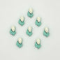 Tulip Metal Beads 14mm Two-Color Baking Painted Alloy 10pcs 14