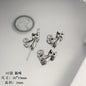 Cartoon Metal Beads Silver Pink Tone Playful Enamel 10pcs 9