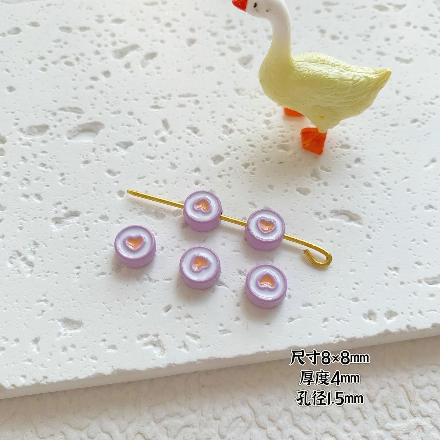 Round Metal Beads Baking Painted Smiling Chocolate Series 20pcs 45