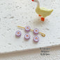 Round Metal Beads Baking Painted Smiling Chocolate Series 20pcs 45