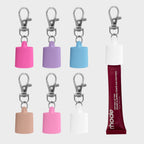 Silicone Chapstick Keychain Caps Crown Striped Smooth Shapes 3pcs 2
