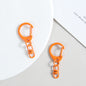 Zinc Alloy D Shaped Colorful Buckle Keychain Clasps 20pcs 38mm 10