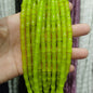 Transparent Bamboo Shape Glass Beads 6x12mm Glossy Finish 5 Strands 3