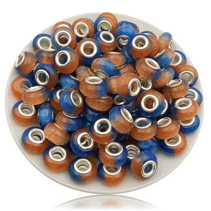 Gradient Resin Spacer Beads 13mm Matte Imitation Opal 40pcs 9