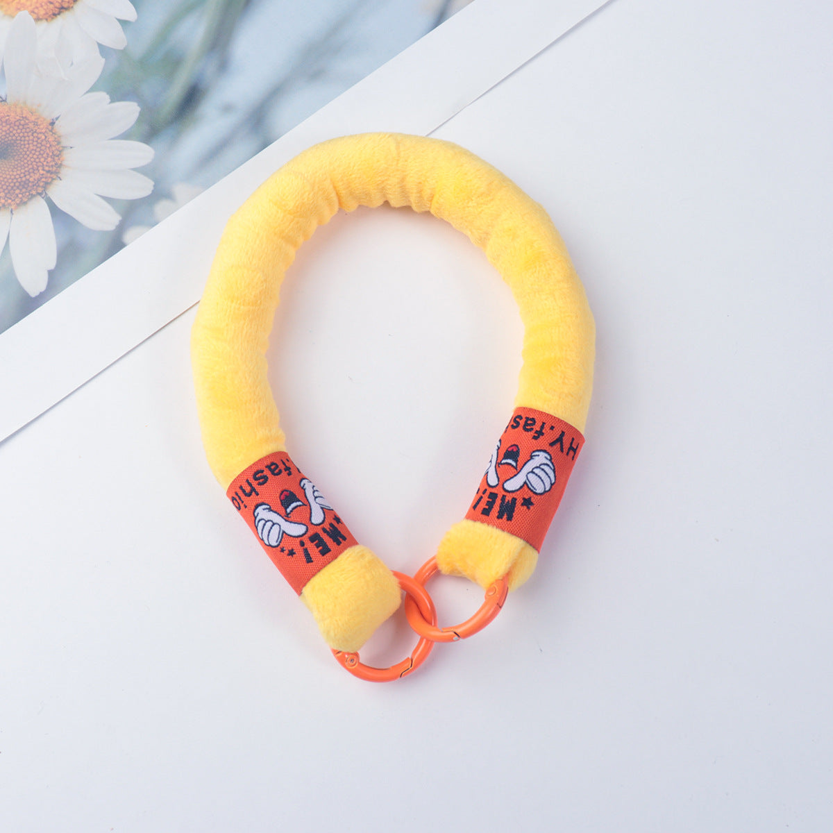 Plush Fabric Stuffed Lanyard Phone Keychain Soft Pastel Colors 2pcs 7