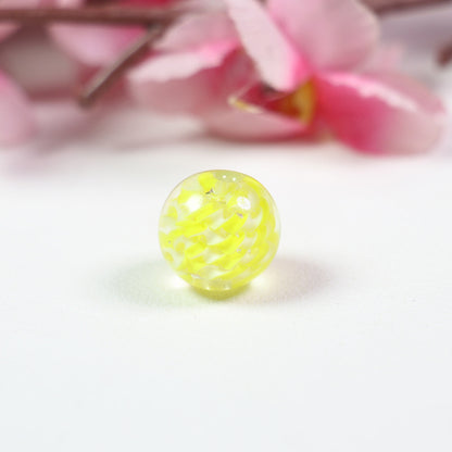 Lampwork Glass Beads Round 14mm Two-Tone Spiral Pattern 10pcs 8