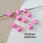 Heart Stone Metal Beads 6mm 9mm Glossy Painted Pastel Colors 50pcs 22