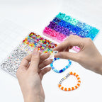 Pony Beads Acrylic 1200pcs Multicolor Letter Cube Mix 1 Box 3