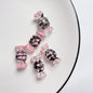 Hand Painted Wave Point Candy Acrylic Beads 14mm 5pcs 13