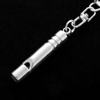 Stainless Steel Whistle Keychain Zinc Alloy Self Defense Accessory 2