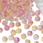 Swirl Striped Round Glass Beads 13mm Pastel Mixed Colors 50pcs 5