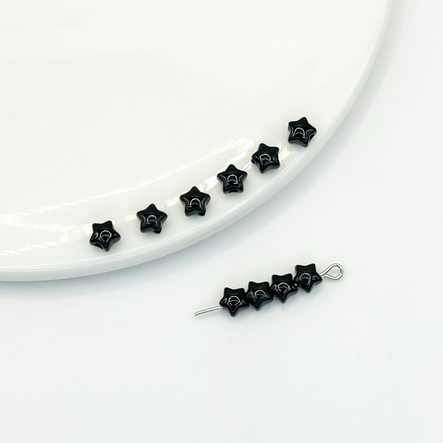 Star Metal Beads 5mm Baking Painted Colorful Finish 40pcs 19