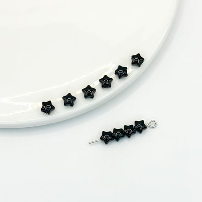 Star Metal Beads 5mm Baking Painted Colorful Finish 40pcs 19