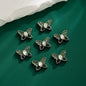 Two-Color Butterfly Rhinestone Beads 17mm Alloy Base 10pcs 9