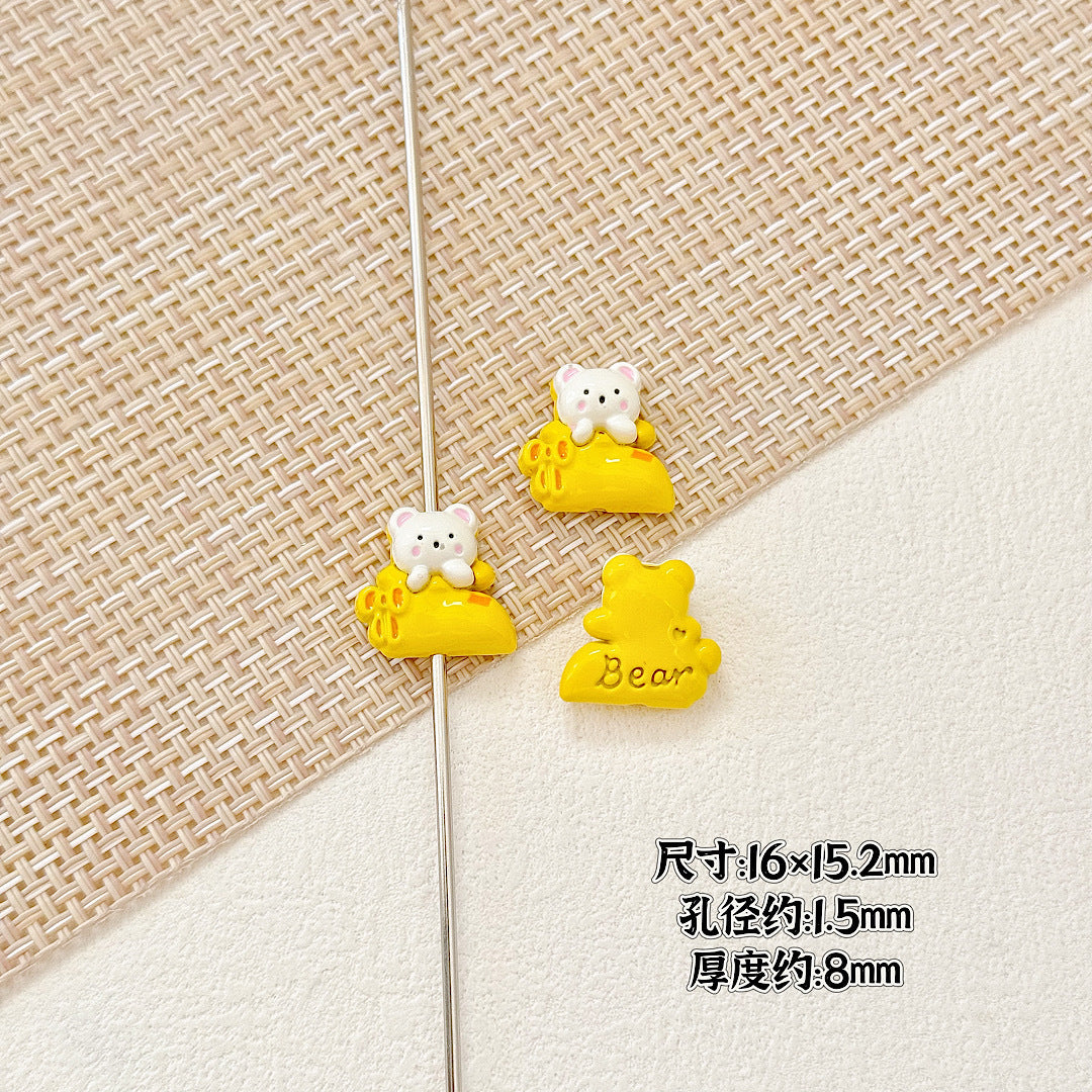 Pillow Metal Beads 14-16mm Glossy Painted Cat Face Alloy 10pcs 17