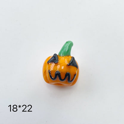 Hand Painted 3D Christmas Lampwork Glass Beads Snowman Santa Motifs 1pc 16