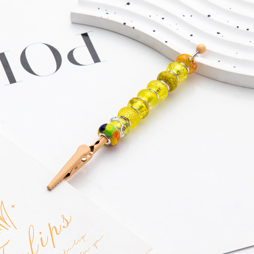 Beadable Alligator Clip Metal Toothed Colorful Slim Note Holder 4