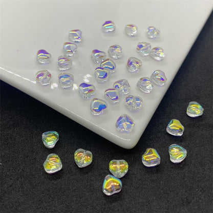 Czech Glass Beads Small Heart 6mm Peach Color 100pcs 2