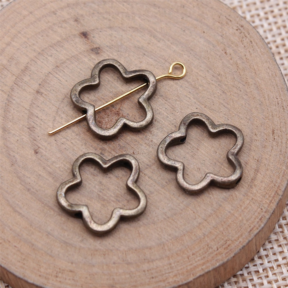 Hollow Flower Metal Beads 16mm Vintage Inspired Openwork 60pcs 3