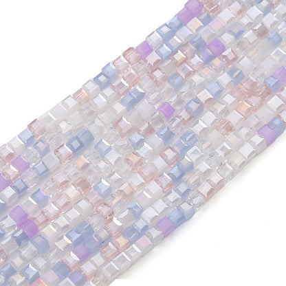 Colorful Faceted Square Seed Glass Beads 2mm 360pcs 12