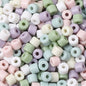 Cream Colored Pony Beads Acrylic 6mm Matte Wide Hole 50pcs 23