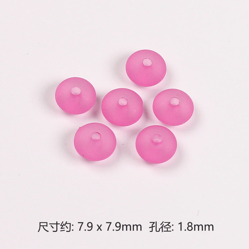 Acrylic Round Spacer Beads 8mm Matte Transparent Jelly Color 200pcs 10