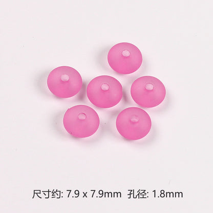 Acrylic Round Spacer Beads 8mm Matte Transparent Jelly Color 200pcs 10
