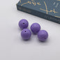 Opaque Bubblegum Beads 20mm Solid Color Glossy Mixed 113pcs 19