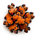 Silicone Focal Beads Puppy Tongue Out Sitting Pose 20pcs 2