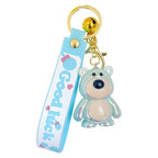 Acrylic Cartoon Bear Keychain Electroplated Finish Cute Charm 4