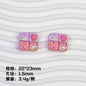 Sanrio Series 4-Roll Bread Resin Beads Glossy Pastel 20pcs 8
