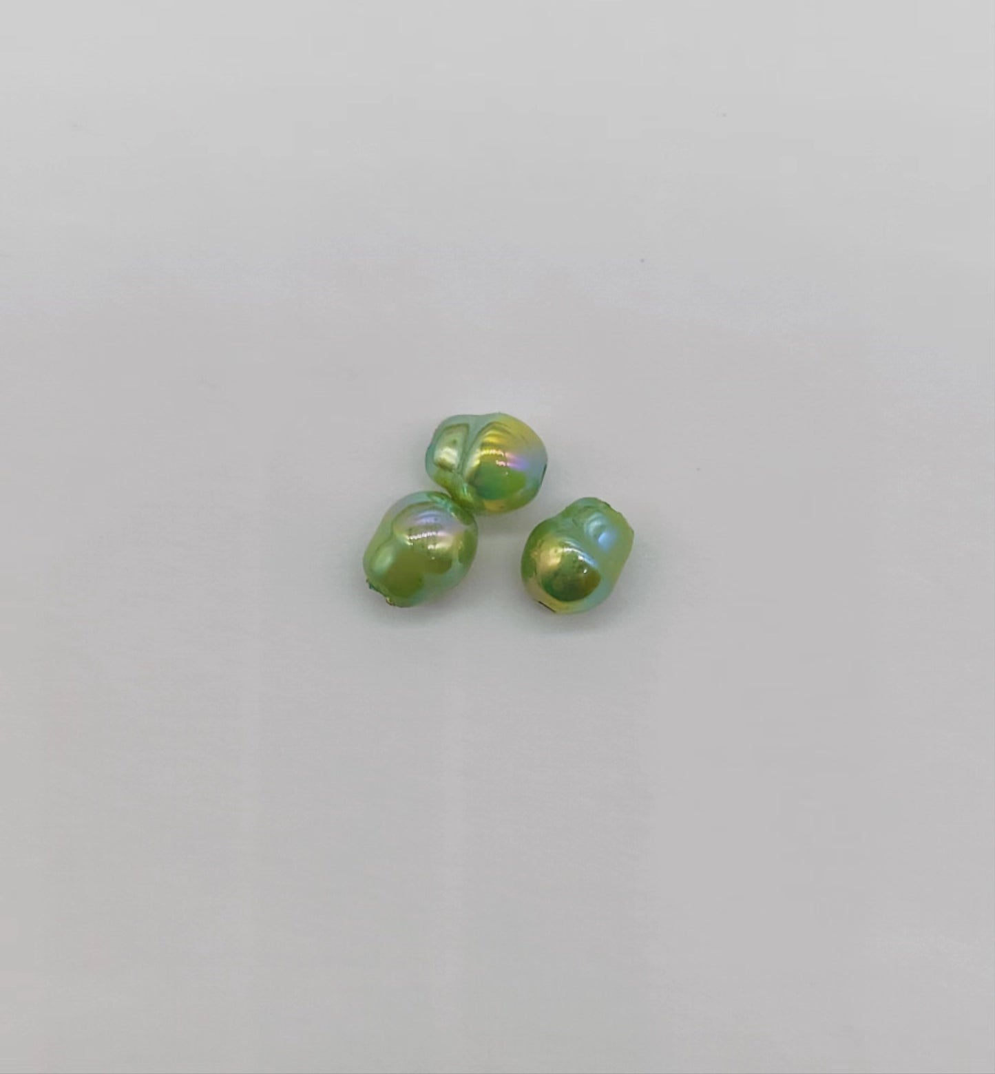 Plating Colorful Imitation Pearl Acrylic Beads 8mm 100pcs 10
