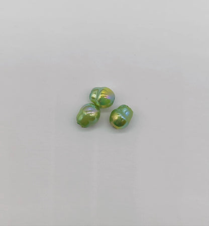 Plating Colorful Imitation Pearl Acrylic Beads 8mm 100pcs 10
