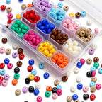 Acrylic Flat Spacer Beads 8mm Glossy Candy Color 100pcs