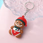 PVC Christmas Santa Claus Snowman Keychain Festive Holiday Charm 14