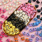 Adorable Kitten and Frog Head Resin Beads 12mm 14mm Mixed Colors 5pcs