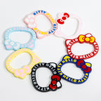 Painted Hello Kitty Acrylic Beads 72mm Colorful Bezel Frame 10pcs 4
