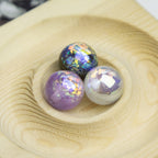 Iridescent Foil Filled Resin Beads 8-16mm Glossy Multicolor 40pcs 4