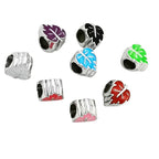 Leaf Enamel CCB Plastic Beads 12mm Colorful Mixed 50pcs 4