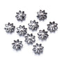 UV Plating Flower Acrylic Beads 20mm Metallic Finish 10pcs 13