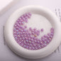 Plating Round Acrylic Beads 8mm Crackle Pastel Mixed Colors 50pcs 4